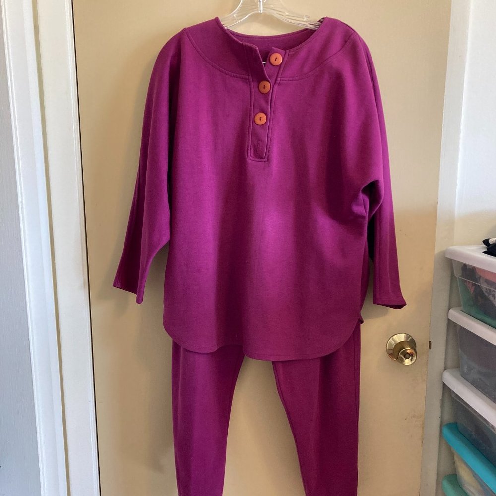 Hot Pink Matching Top and Bottom Set Loungewear